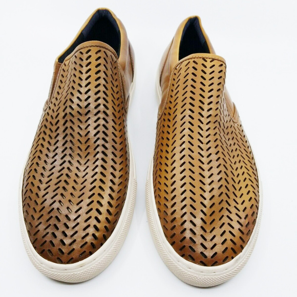 Banana Republic Men Trent Laser Cut Cognac Slip On - Picture 4 of 8